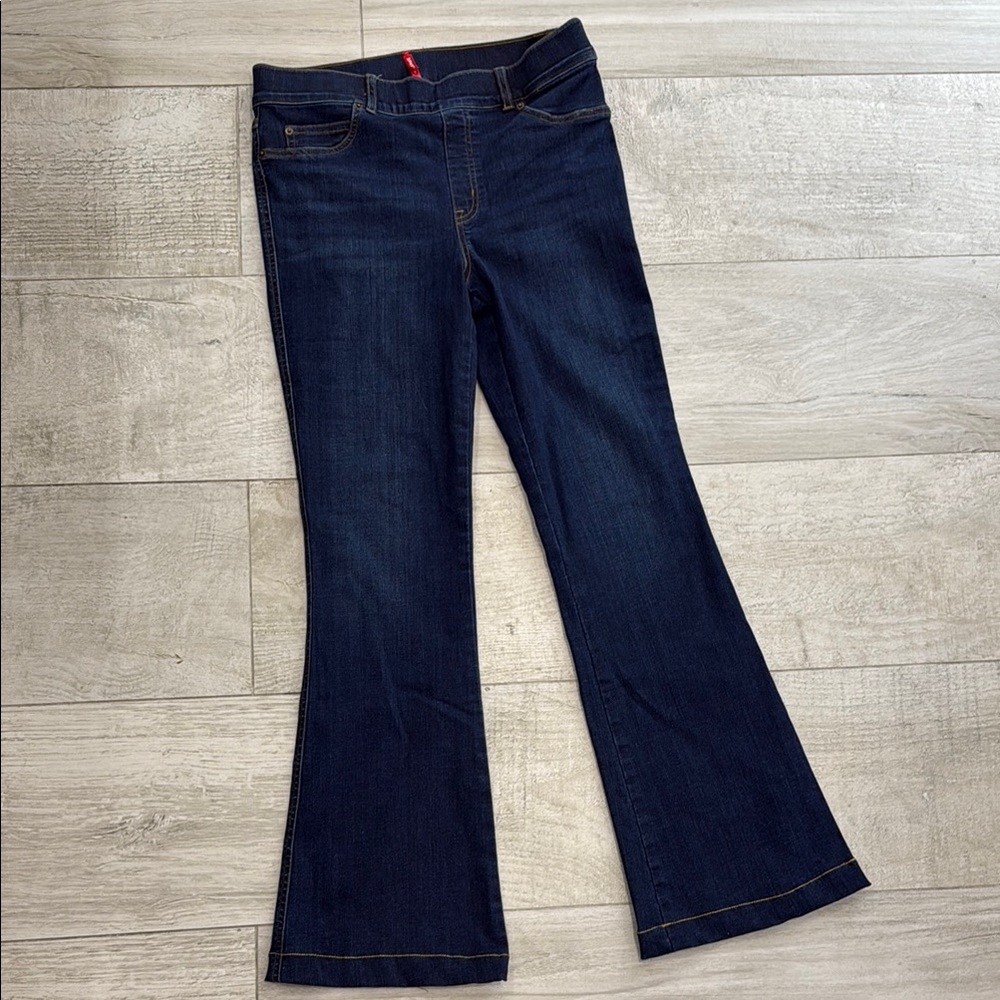 Spanx Women's Dark Blue Flared Jeans